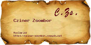 Cziner Zsombor névjegykártya