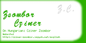 zsombor cziner business card